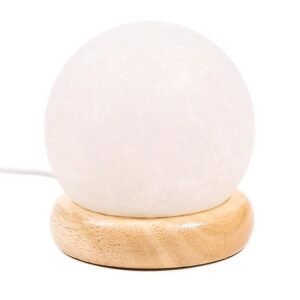Mini lámpara de sal Mood esfera USB  LED -- 400 g; 9 cm