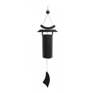 Carillón de viento Zen, negro -- 58 cm