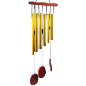 Carillón de viento de 12 tubos y atrapa viento -- 70 cm