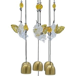 Carillón de viento con cinco angeles -- 65 cm