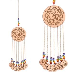 Decoración Feng Shui de madera OM -- 40x8 cm