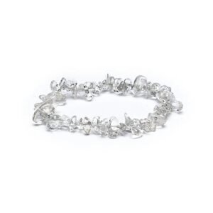 Pulsera elástica de chips de cristal de roca -- ±0.7cm