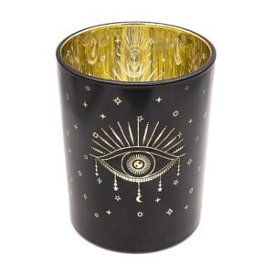 Portavelas metálico Ojo de la Providencia -- 10x12,5 cm