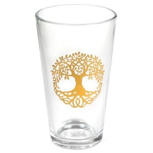 Vaso de cristal Árbol de la Vida simple -- 480 ml