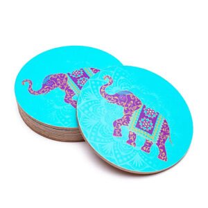 Juego de 6 posavasos Elefante indio --152g