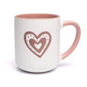 Taza Corazón rosa -- ±400 ml